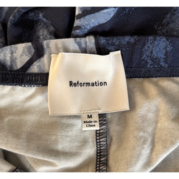 Reformation Arlo Knit Two Piece Set Midnight Rose – Size M – Strapless Top & Fl - Picture 7 of 11